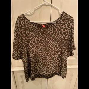 Silk top - a little bit of animal print
